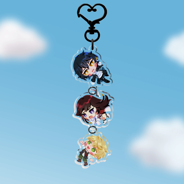 Pandora Hearts Gilbert, Alice, & Oz Linking Charm