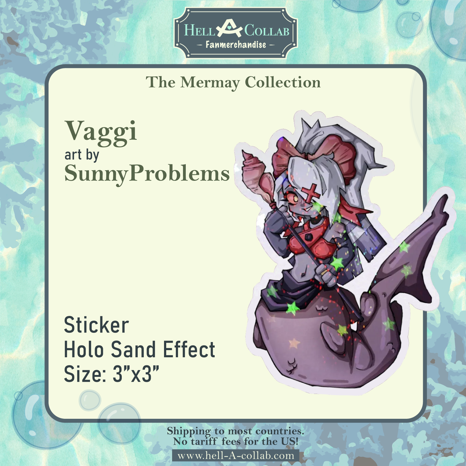 Vaggi - Holo Sand Star Sticker - Hellacollab Mermay Collection