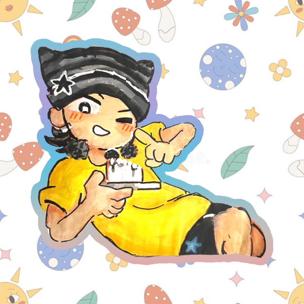 Y2K Star girl sticker