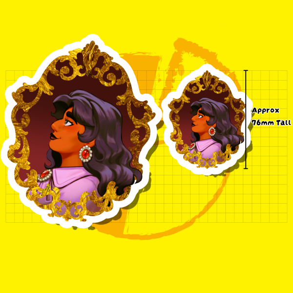 Phantasmagoria of the Beloved Ones: Orinthia Hot-Stamped Foil Portrait Sticker