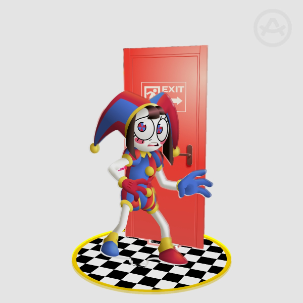 Pomni at the Exit door