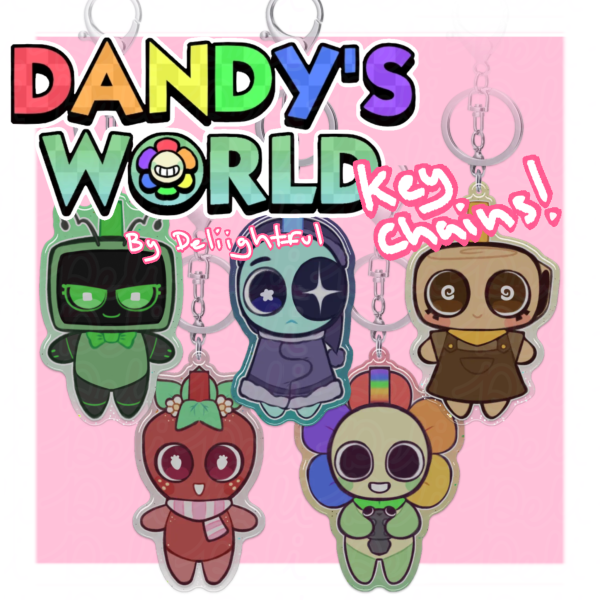 All Mains Dandy's World Plushy Keychains!