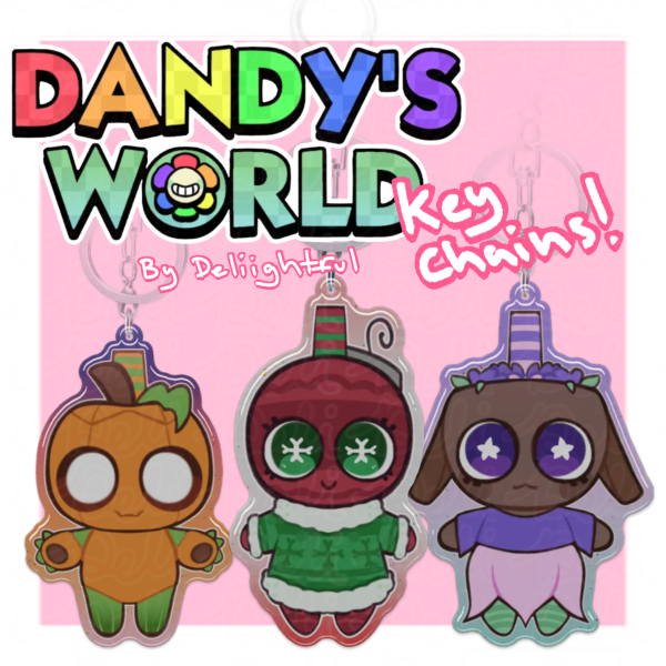 All Holiday Mains Dandy's World Plushy Keychains!