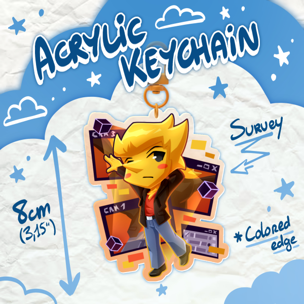 Orange Addison Survey - Acrylic Keychain