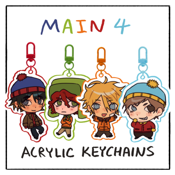[SET] South Park Main 4 Keychain Bundle