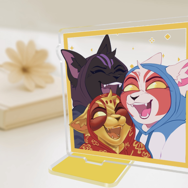 3 nyanja's - Clear Acrylic Standees