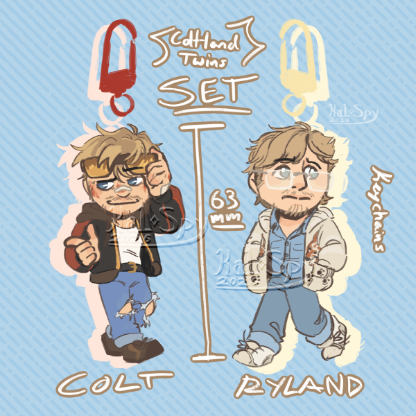 Coltland Twins AU || Acrylic Keychains SET