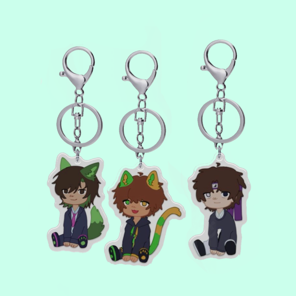 Debunk trio keychain set