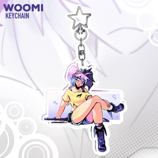 Woomi and his gun keychain