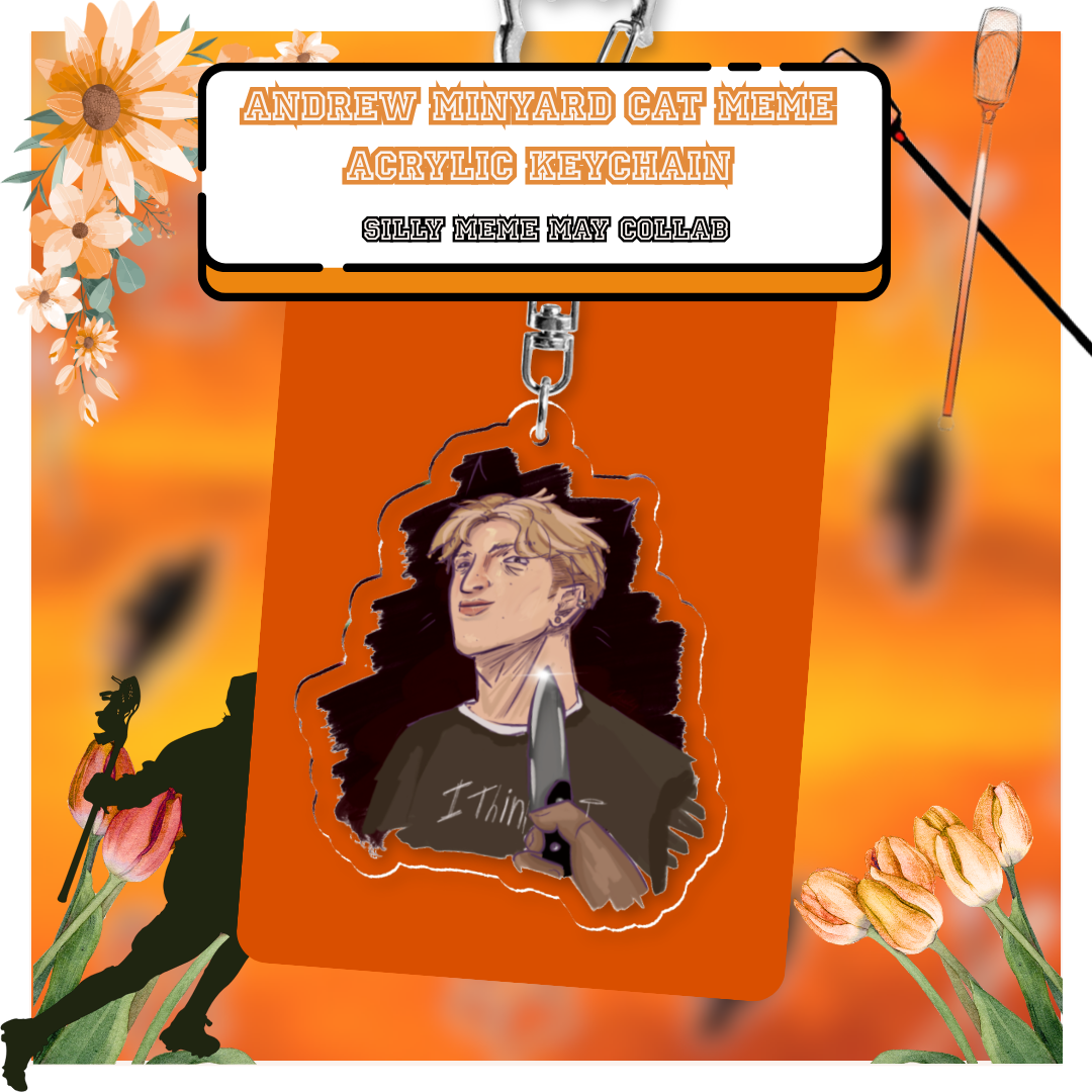 Andrew Minyard Cat Meme Acrylic Keychain
