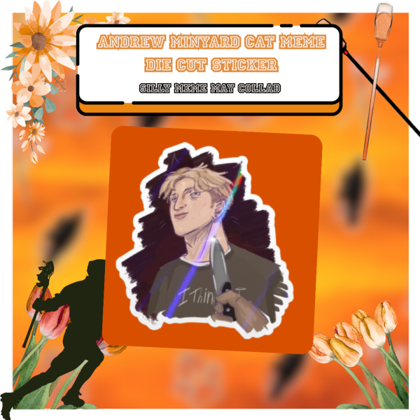 Andrew Minyard Cat Meme Die Cut Sticker