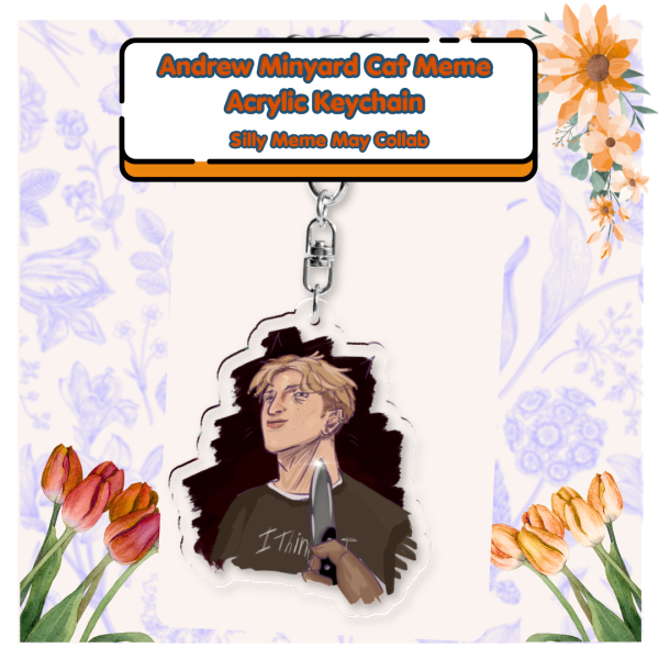 Andrew Minyard Cat Meme Acrylic Keychain