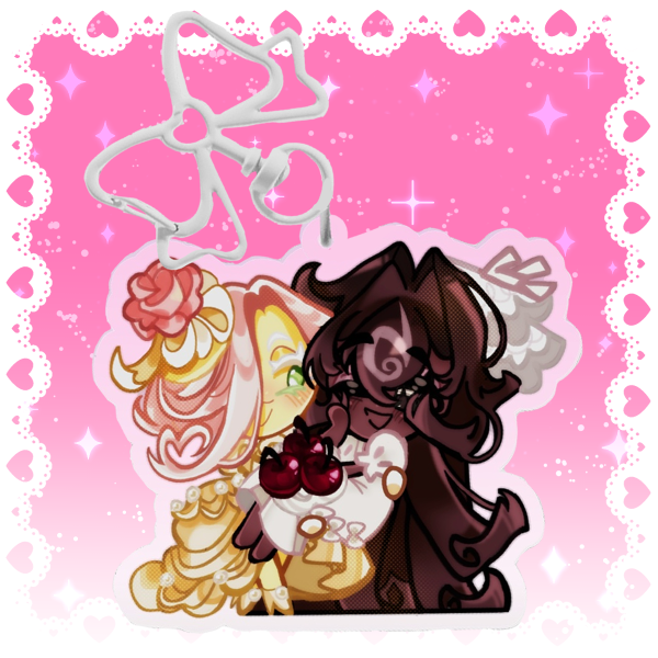 Black Forest x Wedding cake Cookie Run Kingdom Keychain