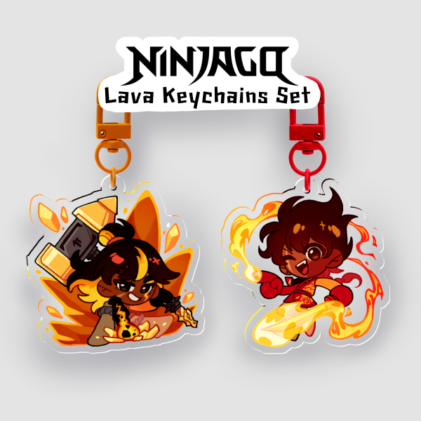 Ninjago | Lava Keychains Set