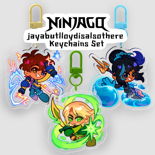 Ninjago | Jayabutlloydisalsothere Keychains Set
