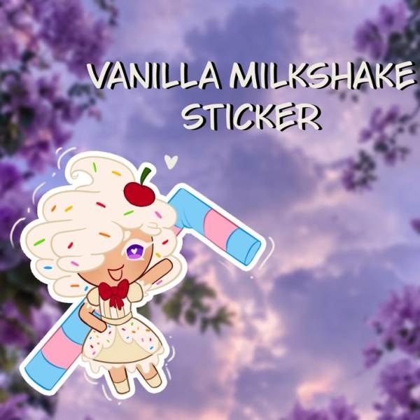 vanilla milkshake cookie Sticker (oc)