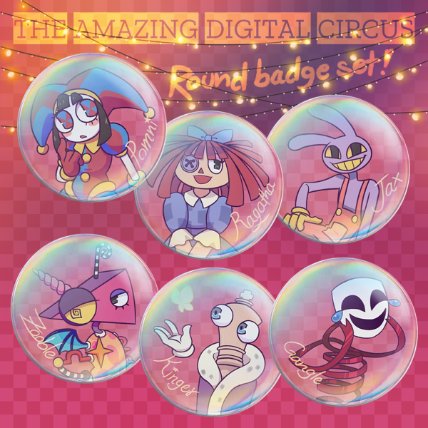 Digital Circus Badge Set