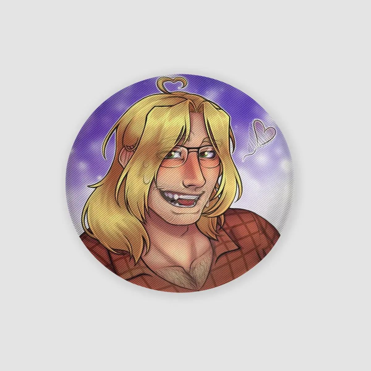 Purple Lenticular Round Badge - 2.28"(58mm)