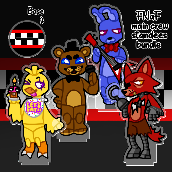 FNaF 1 main crew standees bundle