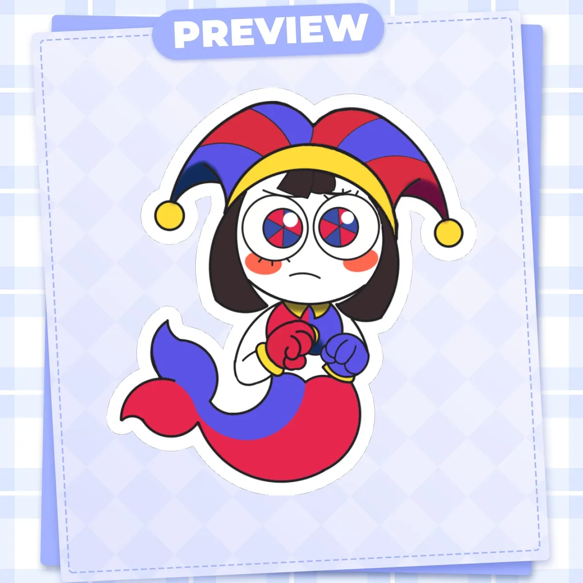 Mermaid Pomni sticker