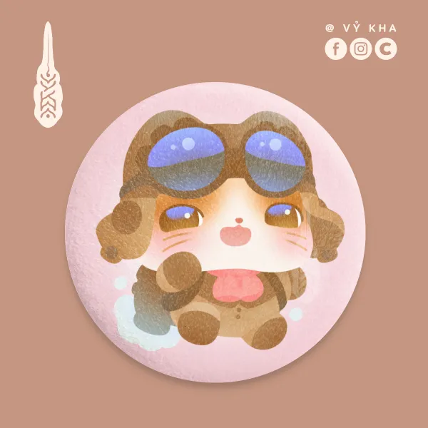 "Steampunk Meo" • Plush Badges