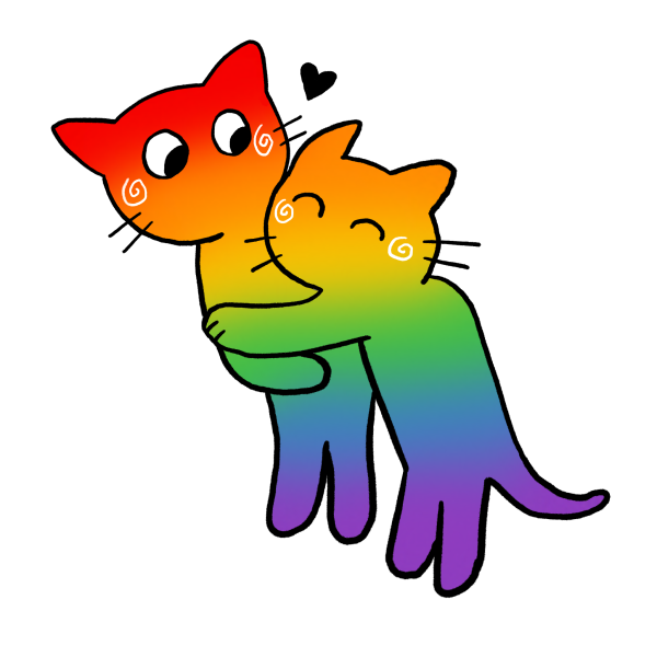 Rainbow Pride Cats Phone Charm Acrylic Keychain