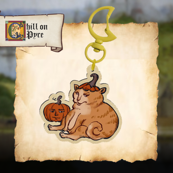 Dumbkin Wood Keychain