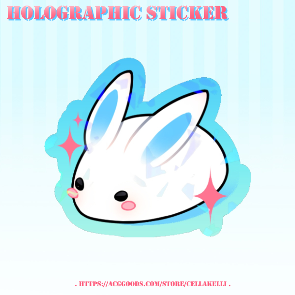 Mini holo bunny sticker