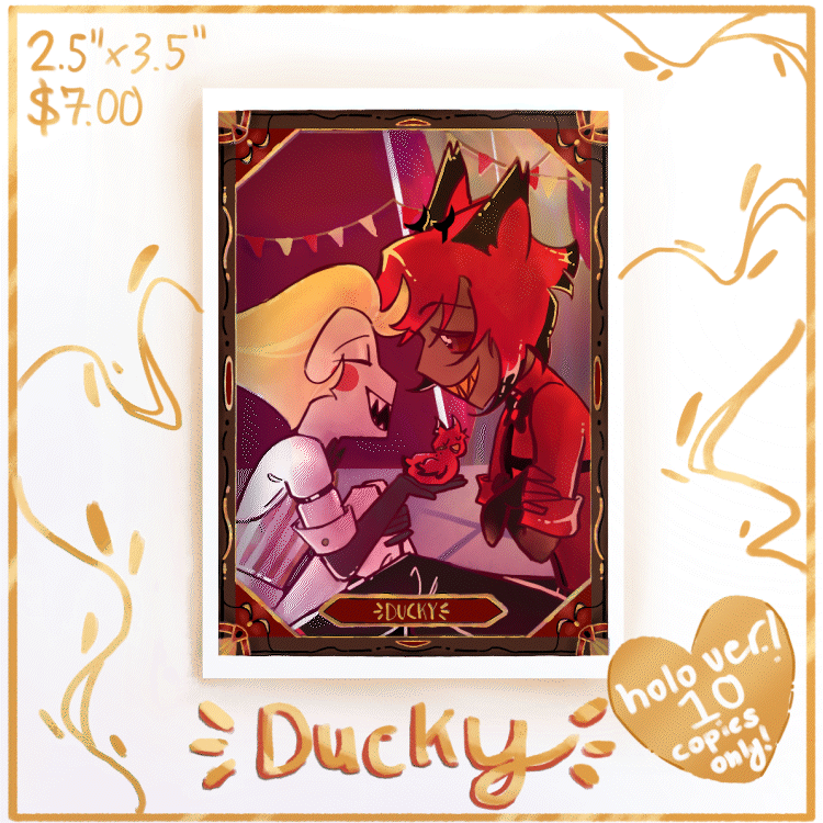 Ducky HOLO || Radioapple || Hazbin Hotel Fan Card