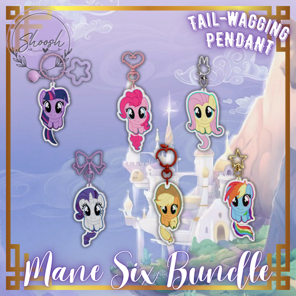 Mane Six Bundle Tail-wagging Pendant