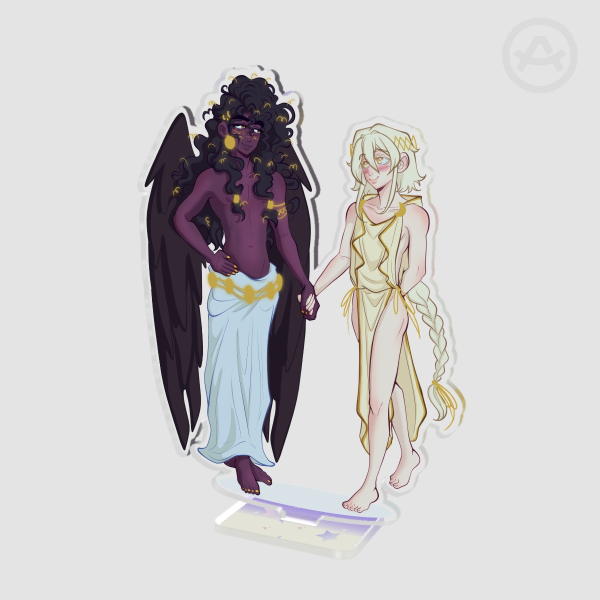 Nyx and Selene acrylic standee
