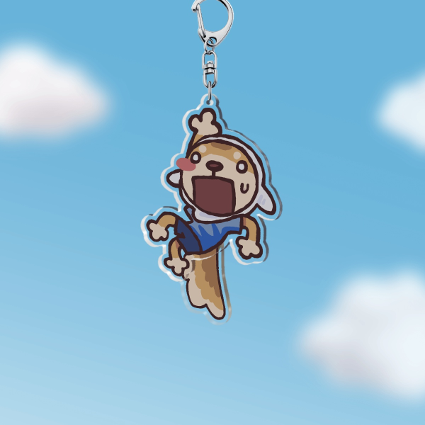 Tail-wagging Clover Keychain