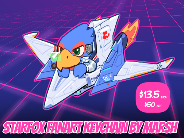 Falco - Starfox Fanart Keychain by Marsh