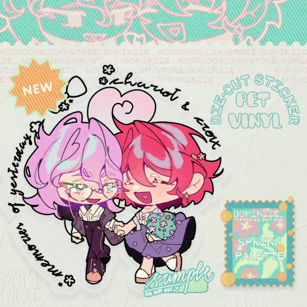 Charoix Spring 𑣲 6cm Clear Die-Cut Sticker