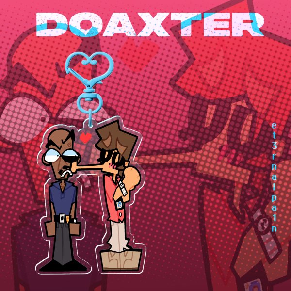 Dexter and Doakes keychain