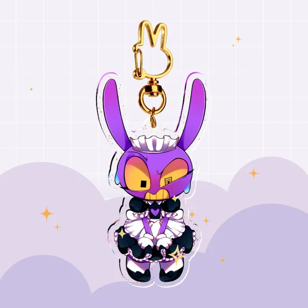 Maid Jax Glitter Keychain