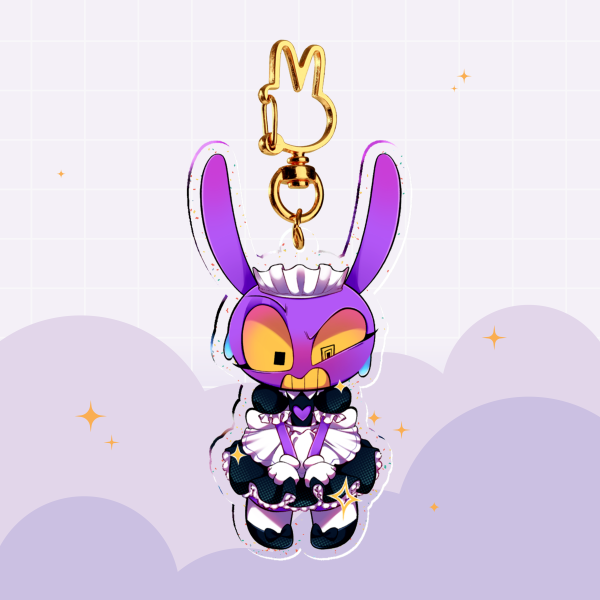Maid Jax Glitter Keychain
