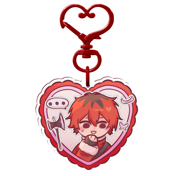 StarkFern matching heart keychains
