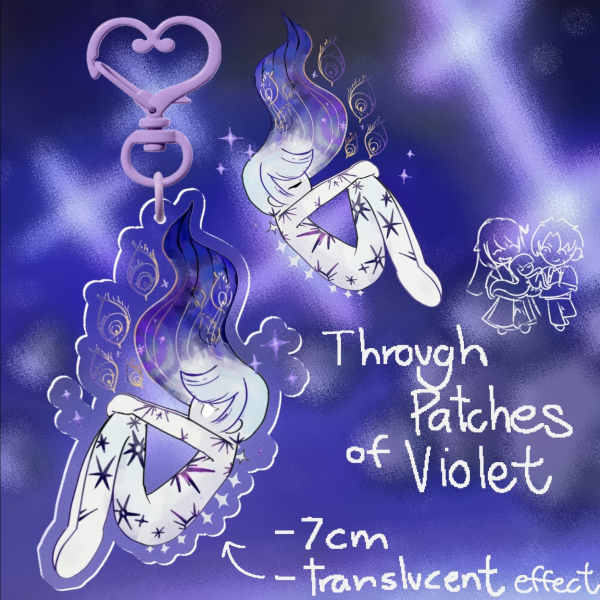 Through Patches of Violet Keychain