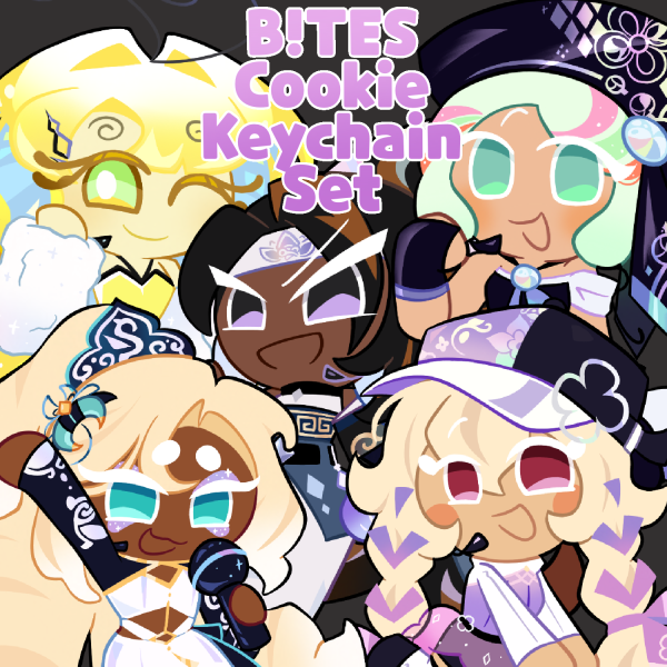 B!TES Cookie Keychain Set