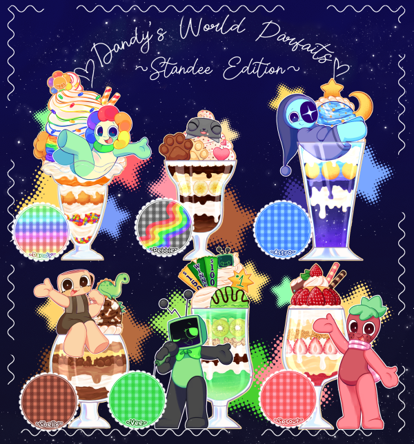 Dandy's World Parfait Standee Bundle Batch 1 