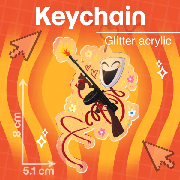 Gangle Glitter Acrylic Keychains