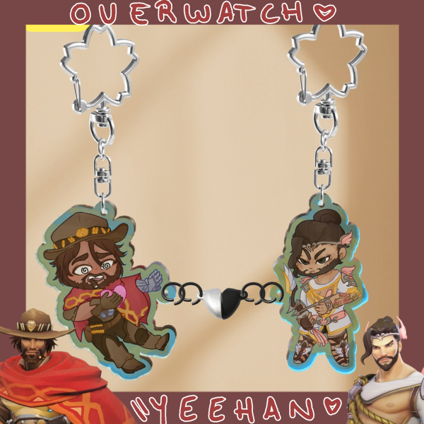 Yeehan Cupid - Hanzo & Cassidy Magnet Keychain