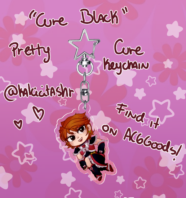 Cure Black - Precure Keychain