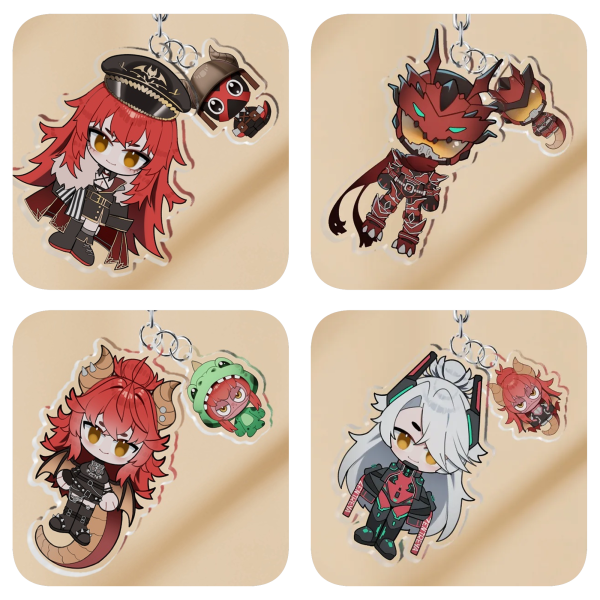 Zentreya & Gecko Keychains Set