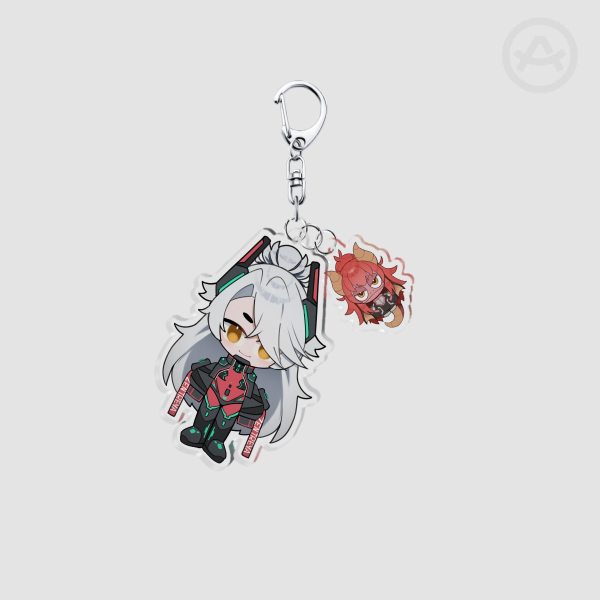 Cyber Zentreya & Gecko 2-Piece Keychain