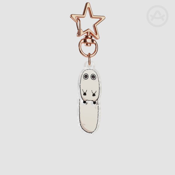 Brushybuddy tail-wagging keychain