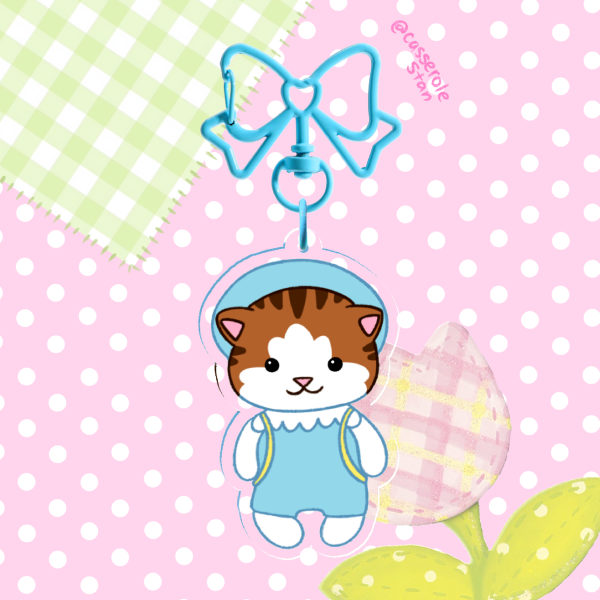Sylvanian Families Ginger Tabby Cat Clear Acrylic Keychain
