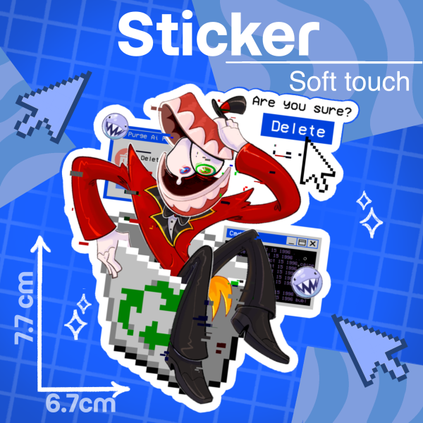 Caine Delete Die Cut Stickers