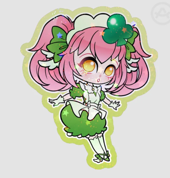 Amulet Clover Amu Hinamori Shugo Chara | Glitter sticker